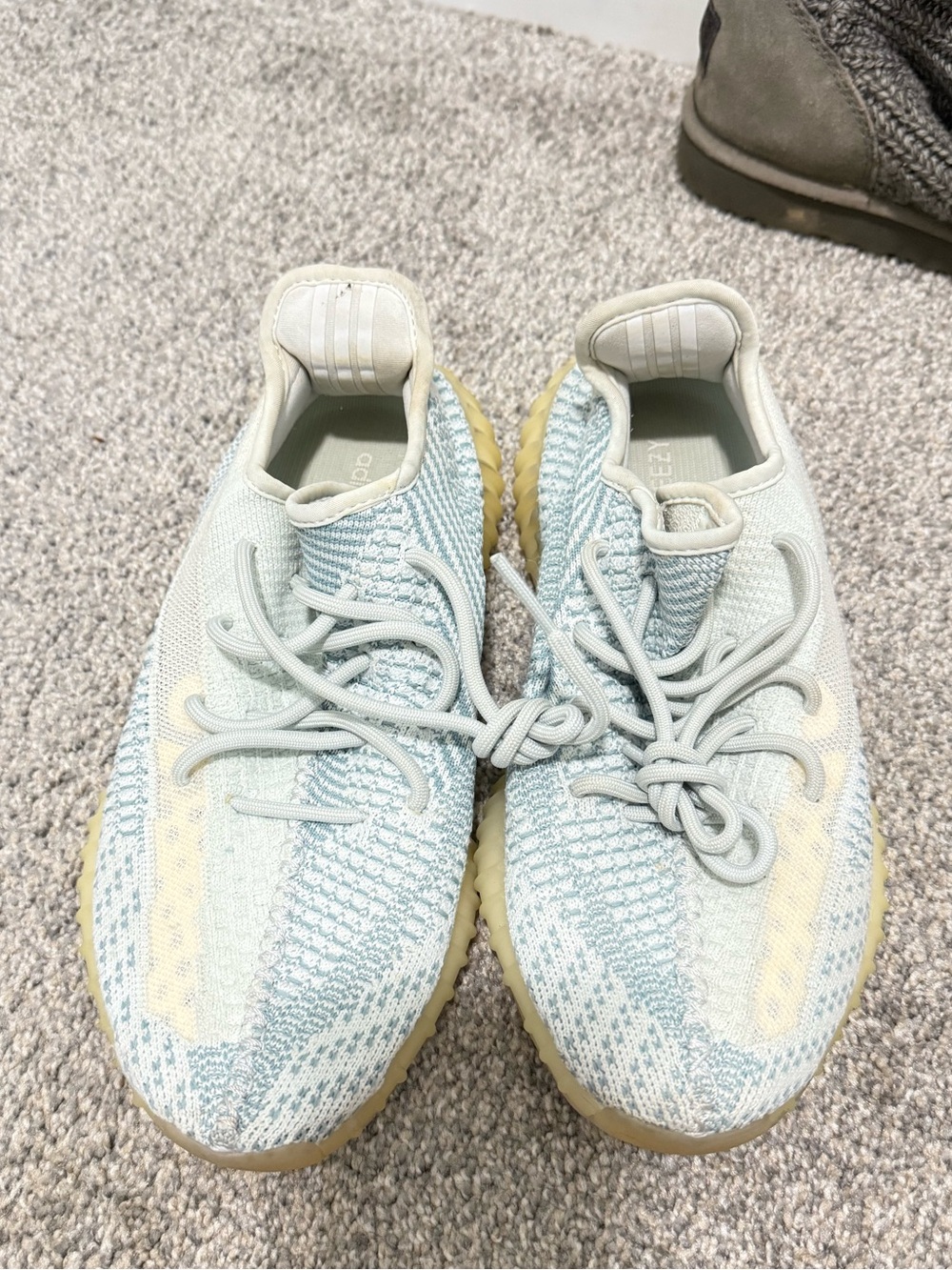 Yeezy Boost Knit Sneakers in Pale Blue